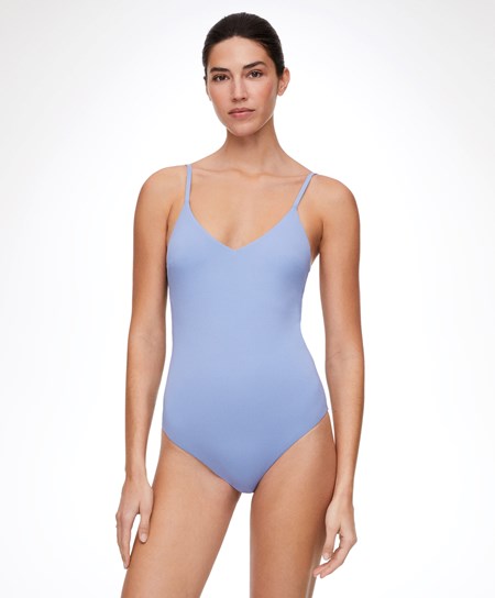 Oysho Triangle Swimsuit Lavanda Blu | 03896-BCSF