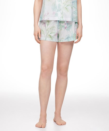 Oysho Tropical Print 100% Cotone Shorts Soft Mauve | 46392-ENFH