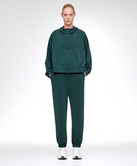 Oysho Turquoise Modal Tracksuit Verde Acqua Scuro | 50637-ULGH