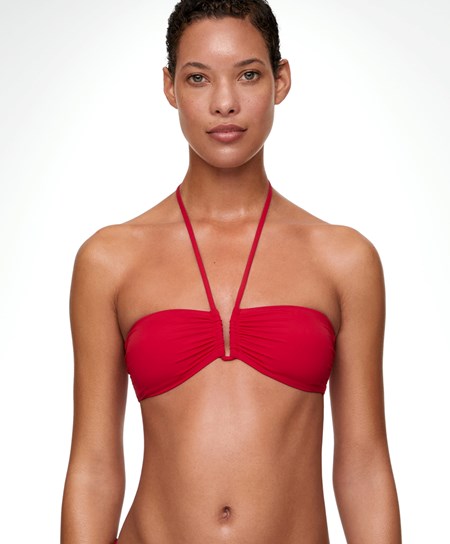 Oysho U-cut Bandeau Bikini Top Rosse | 64980-XDJB