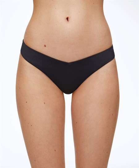 Oysho U-cut Perizoma Bikini Briefs Nere | 71352-SVDB