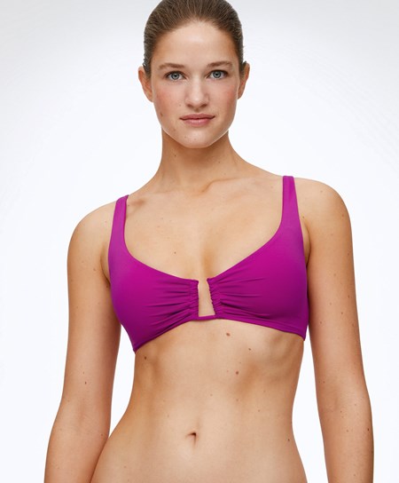 Oysho U-neck Halter Bikini Top Bougainvillea | 26493-RDFG