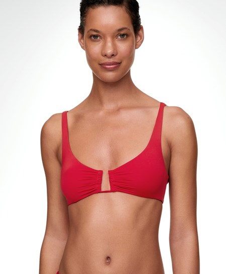 Oysho U-neck Halter Bikini Top Rosse | 30685-NHUJ