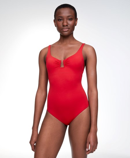 Oysho U-notch Neckline Halter Swimsuit Rosse | 63724-YZRI