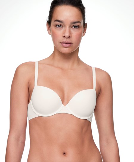 Oysho Underwired Polyamide Classiche Bra Pale Ecru | 98127-GTFB