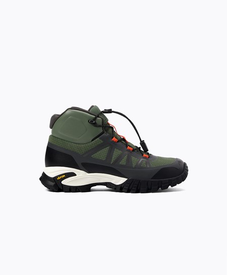 Oysho Vibram® Rubberised Trekking Boots Khaki | 85067-IUHQ